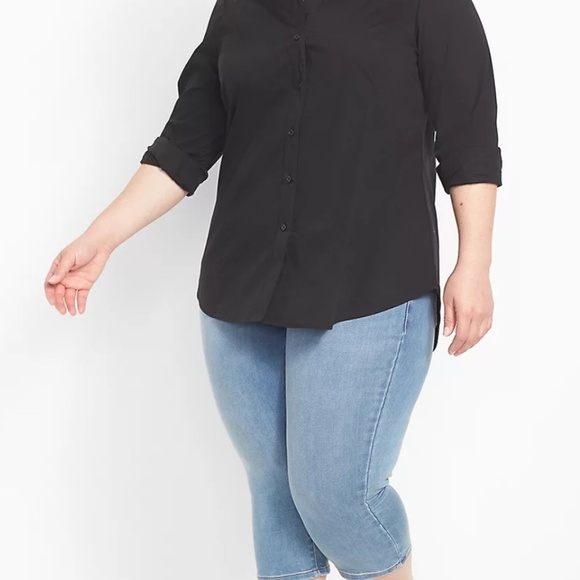 Lane Bryant Black Blouse hidden button 16,18,20,22. NWT - Picture 10 of 11
